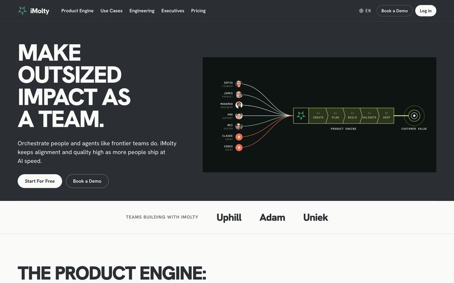 Imolty.ai website